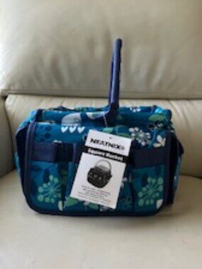 New Neatnix Square Stuff Bucket in Turquoise Owls